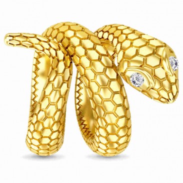Charm argent plaqué or jaune Endless JLO JLO Snake - 1581