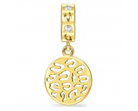 Charm argent plaqué or jaune Endless JLO Leopard Coin - 1881