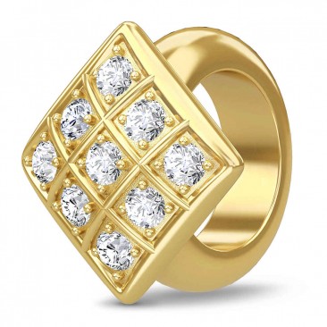 Charm argent plaqué or jaune Endless JLO Sparkling Cubes - 1586