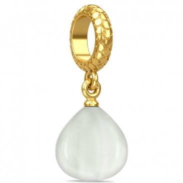 Charm argent plaqué or jaune Endless JLO White Snake Eye - 1802-2