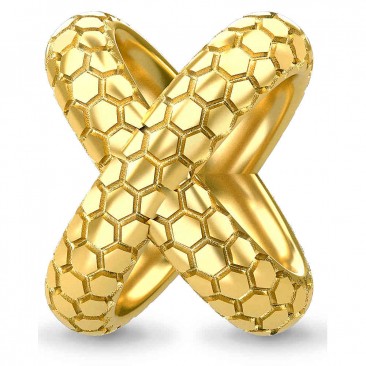 Charm argent plaqué or jaune Endless JLO Snakeskin Eternity - 1528