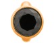 Charm argent plaqué or jaune Endless Round Black Dome - 51203-4