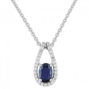 Collier empierré argent - ASCZ95XSZ40