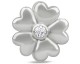 Charm argent Endless White Heart Flower - 41305