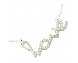 Collier argent empierré Love Stepec - C2386