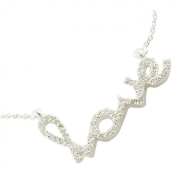 Collier argent empierré Love Stepec - C2386