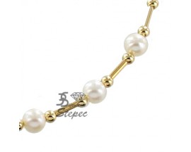 Collier perles d'eau douce or Stepec - CP001-J