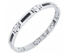 Bracelet acier & carbone Phébus - 35-0611