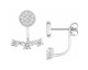 Boucles d'oreilles boutons empierrées argent -ASWA200Z
