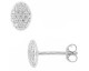 Boucles d'oreilles boutons empierrées argent - ASWA203Z