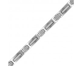 Bracelet acier & carbone Phébus - 35-0611-B