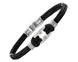 Bracelet acier & cordon Jourdan - FZ153NOH