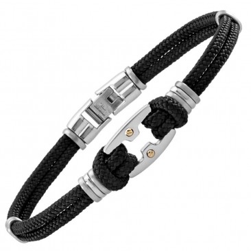 Bracelet acier & cordon Jourdan - FZ153NOH