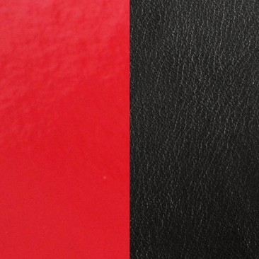 Cuir bracelet Les Georgettes - Rouge vernis/Noir 14 mm