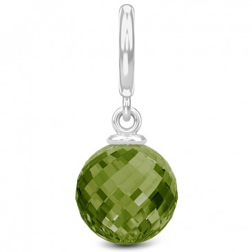 Charm argent Endless Peridot Love Drop - 43352-11