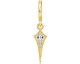 Charm argent plaqué or jaune Endless Royal Spear - 1800
