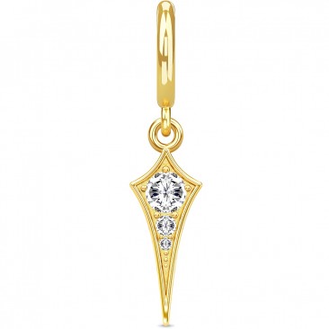 Charm argent plaqué or jaune Endless Royal Spear - 1800
