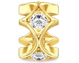 Charm argent plaqué or jaune Endless Royal Crown - 1635