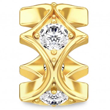 Charm argent plaqué or jaune Endless Royal Crown - 1635