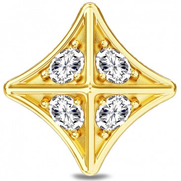 Charm argent plaqué or jaune Endless Royal Stud - 1596