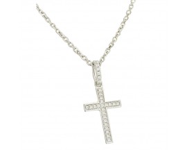 Collier croix argent oxydes de zirconium Stepec - cBEST