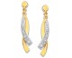 Boucles d'oreilles pendants or oxydes - 39SD70BZ