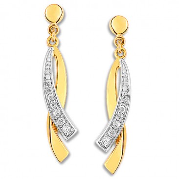 Boucles d'oreilles pendants or oxydes - 39SD70BZ