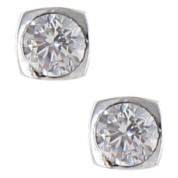 Boucles d'oreilles boutons or oxydes de zirconium - nBPTJOgv