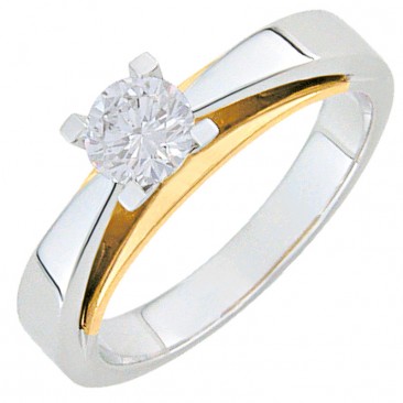 Bague solitaire or diamant 0,50 carat - DC096XB2