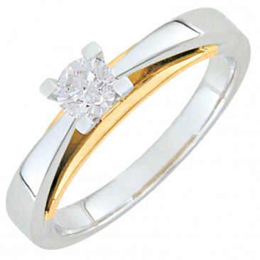 Bague solitaire or diamant 0,30 carat - DC094XB2