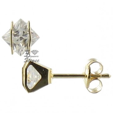 Boucles d'oreilles boutons or Stepec - N4836