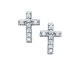 Boucles d'oreilles boutons argent oxydes Stepec - BOEIJBP