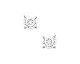 Boucles d'oreilles boutons argent oxydes Stepec - BUPUUBPO