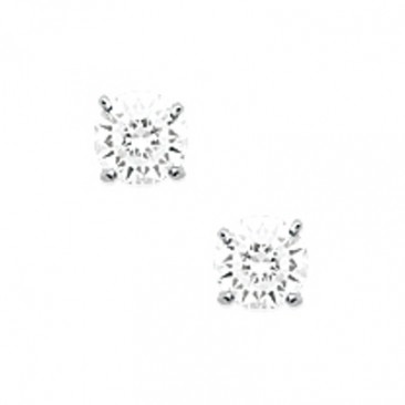 Boucles d'oreilles boutons argent oxydes Stepec - BUPUUBPO