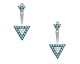 Boucles d'oreilles pendantes argent turquoises Stepec - BUJPEJP