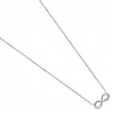 Collier argent oxydes infini Stepec - TSBOSTOU