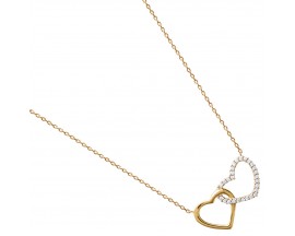 Collier plaqué or oxydes coeur Stepec - ESPETTOI