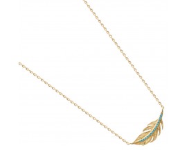 Collier plaqué or turquoises Stepec - ESBSUUOU