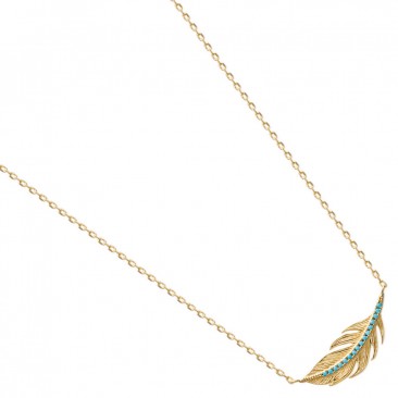 Collier plaqué or turquoises Stepec - ESBSUUOU