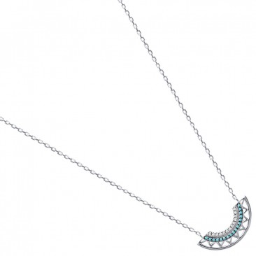 Collier argent, oxydes et turquoises Stepec - TSBSETOU
