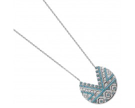 Collier argent et turquoises Stepec - TSBTUBOU