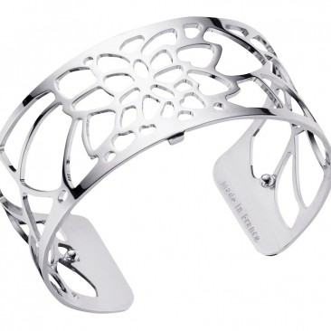 Bracelet manchette Les Georgettes - Nénuphar finition argent 25 mm