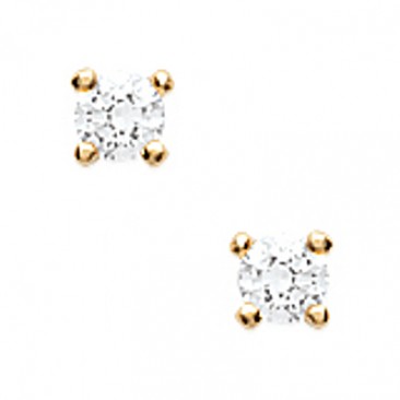Boucles d'oreilles boutons plaqué or et oxydes Stepec - IUPUUBPJ