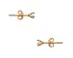 Boucles d'oreilles boutons plaqué or et oxydes Stepec - IUPUUBPJ