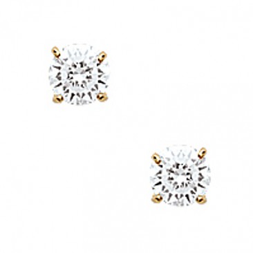 Boucles d'oreilles boutons plaqué or et oxydes Stepec - IUPUUBPO