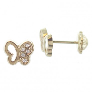 Boucles d'oreilles boutons or Stepec - nBBBJXv