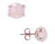 Boucles d'oreilles boutons plaqué or rose et quartz rose Bronzallure - WSBZ00279.R
