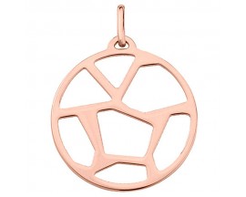 Pendentif collier Les Georgettes - Girafe finition or rose - 25 mm