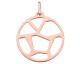 Pendentif collier Les Georgettes - Girafe finition or rose - 25 mm