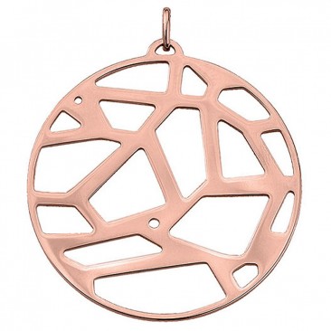 Pendentif collier Les Georgettes - Girafe finition or rose - 45 mm
